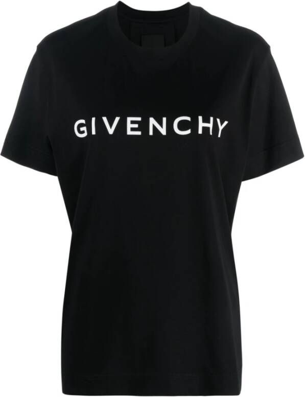 Givenchy Luxe Logo Print T-Shirt voor Dames Zwart Dames