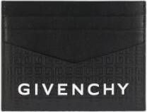 Givenchy Micro 4G Geëmbosseerde Leren Kaarthouder Zwart Heren