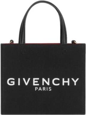 Givenchy Mini G Tote shopping bag in canvas Zwart Dames