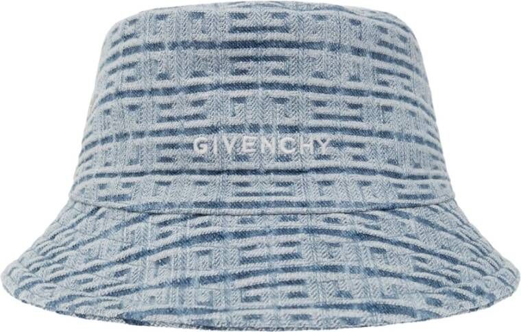 Givenchy Monogram denim bucket hoed Blauw Heren