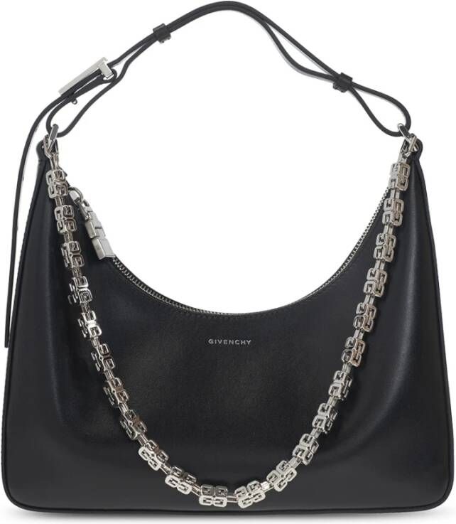 Givenchy Hobo bags Small Moon Cut Out Hobo Bag Leather in zwart