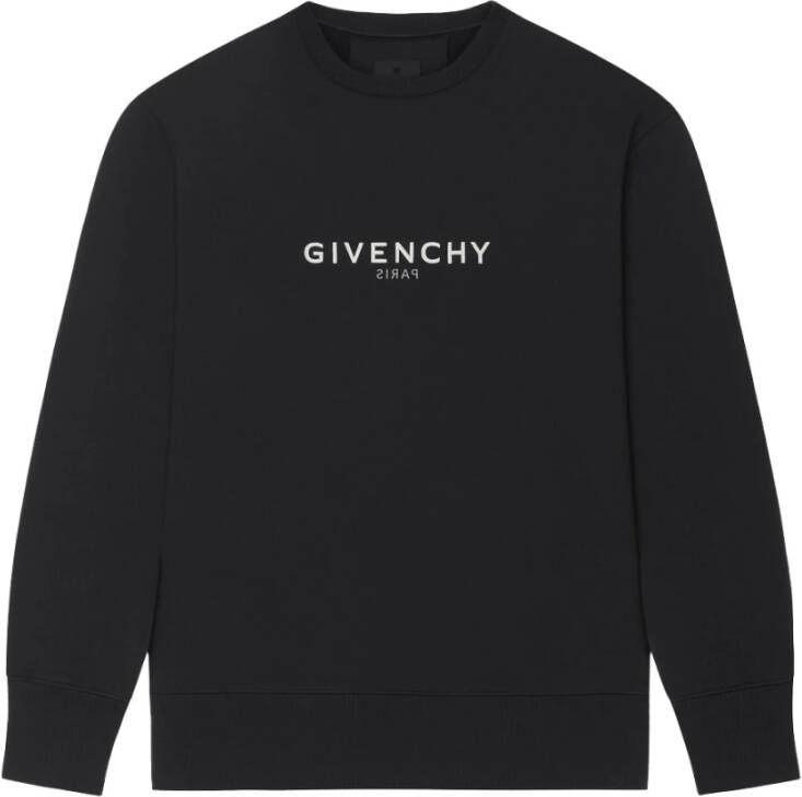Givenchy Zwarte Paris Sweatshirt Black Heren