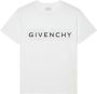 Givenchy Oversized Heren T-shirt met Crew Neck en Handtekeningprint White Heren - Thumbnail 1