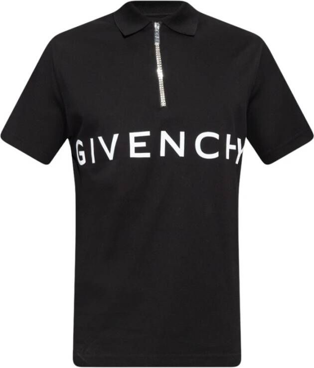 Givenchy Polo shirt met logo Zwart Heren