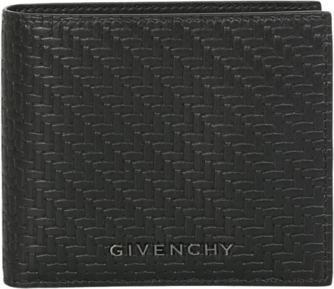 Givenchy Portemonnee in gevlochten-effect leer van ; Essentiële accessoire gemaakt met eenvoudige en exclusieve lijnen Zwart Heren
