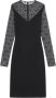 Givenchy Zwarte Midi Jurk met Plumetis Tule Mouwen Zwart Dames - Thumbnail 1