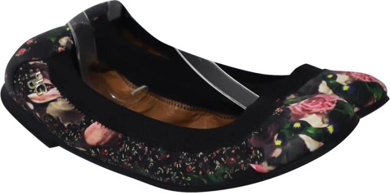 Givenchy Pre-owned Bloemenballetflats in zwart leer Zwart Dames