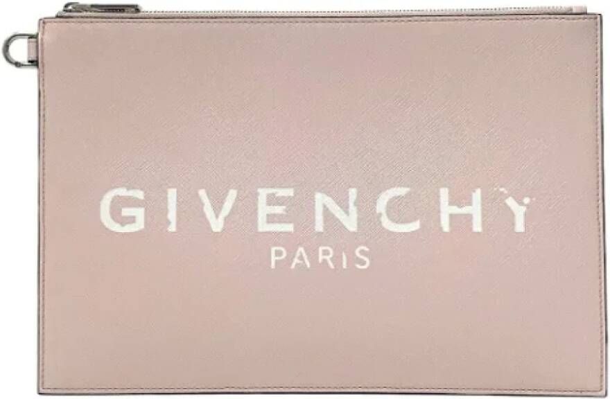 Givenchy Pre-owned Canvas clutches Roze Dames