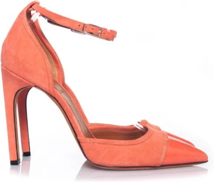 Givenchy Pre-owned Cap toe pump with ankle strap Oranje Dames
