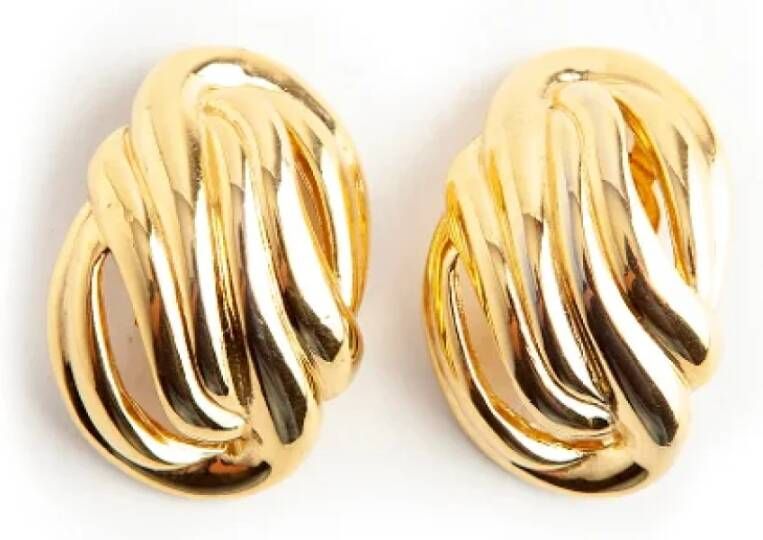 Givenchy Pre-owned Fabric earrings Yellow Dames