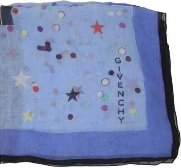 Givenchy Pre-owned Fabric scarves Blauw Dames