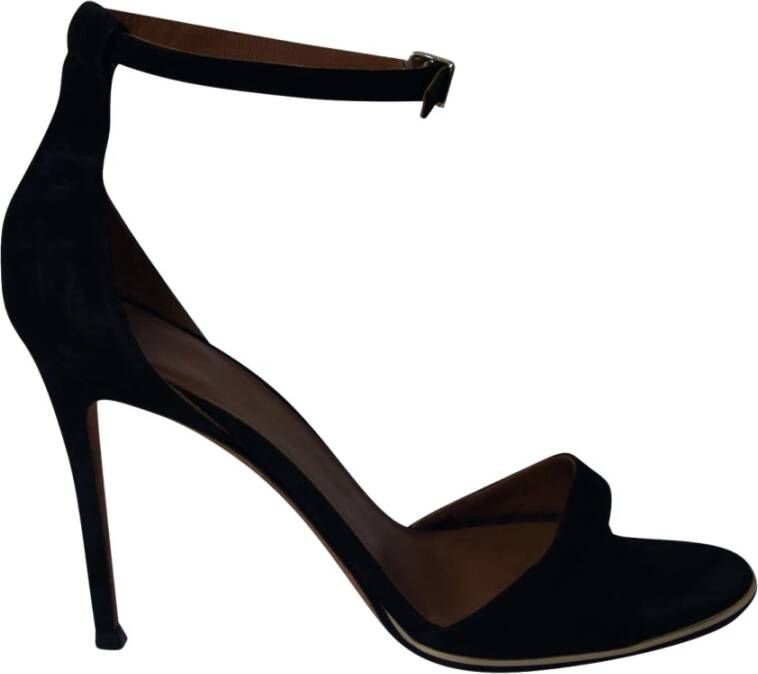 Givenchy Pre-owned Givenchy Ankle Strap Sandals in Black Suede Zwart Dames