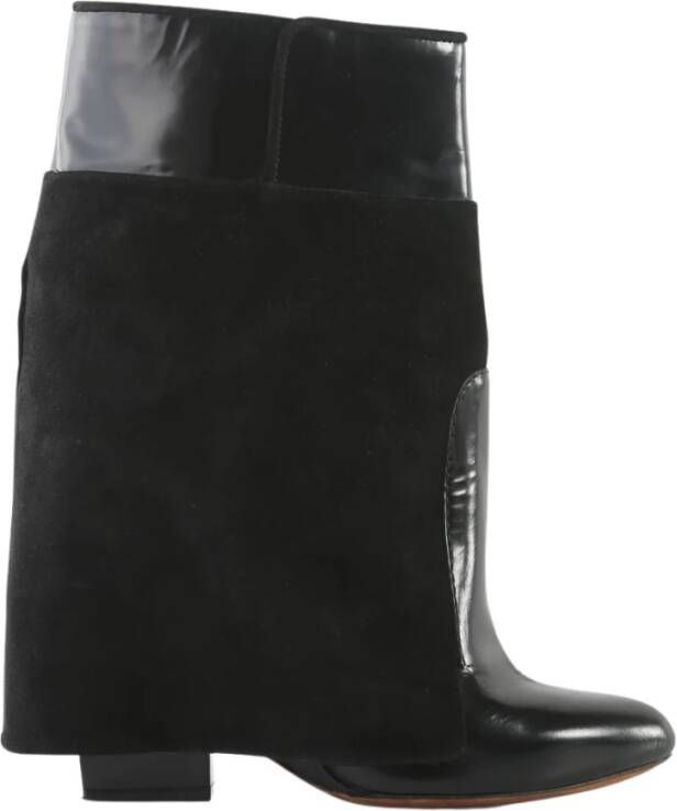 Givenchy Pre-owned Givenchy Black Suede And Leather Podium Boots Zwart Dames