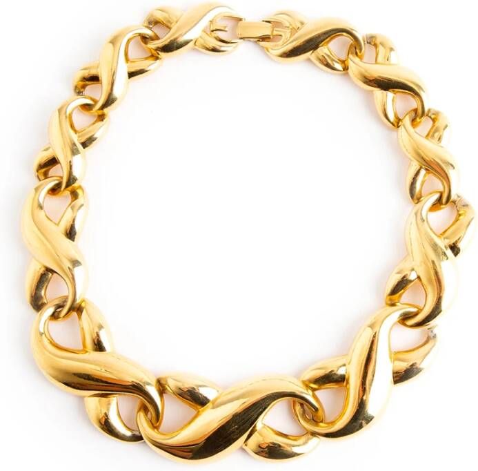 Givenchy Pre-owned Givenchy smooth plated 8 link necklace Pre-owned Geel Dames