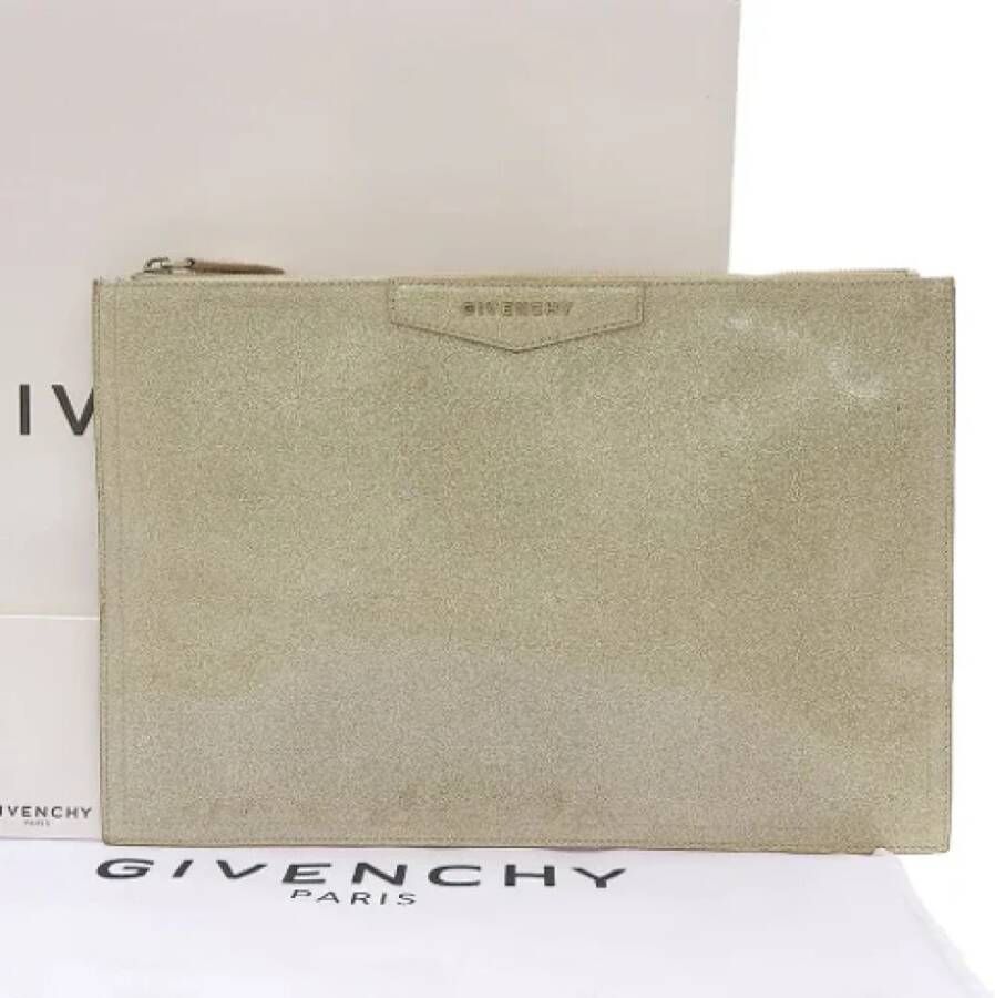 Givenchy Pre-owned Leather clutches Bruin Dames