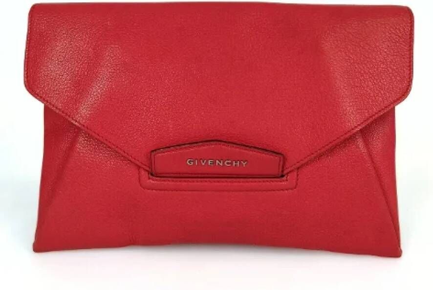 Givenchy Pre-owned Leather clutches Rood Dames