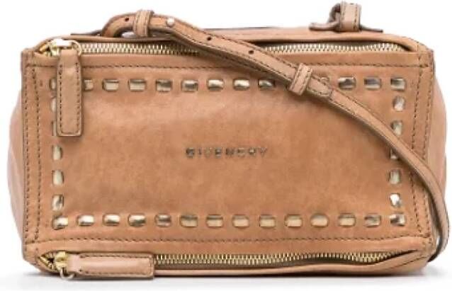 Givenchy Pre-owned Leather crossbody-bags Beige Dames