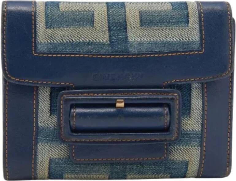 Givenchy Pre-owned Fabric wallets Blauw Dames
