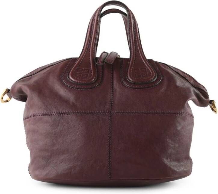 Givenchy Pre-owned Pre-owned Givenchy Burgundy Lambskin Leather Small Nightingale Bag Rood Dames