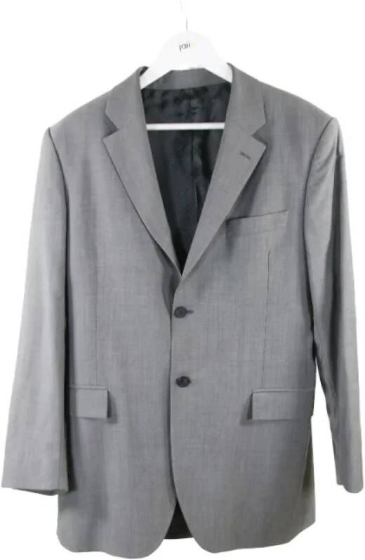 Givenchy Pre-owned Wool outerwear Grijs Heren
