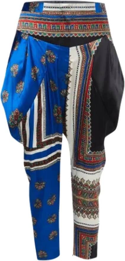 Givenchy Pre-owned Silk bottoms Blauw Dames