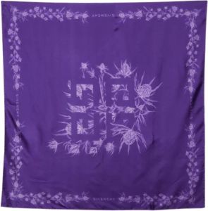 Givenchy Pre-owned Silk scarves Paars Dames