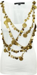 Givenchy Pre-owned Sleeveless Top With Golden Coins Wit Dames