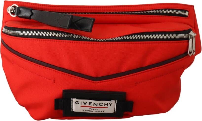 Givenchy Red Polyamide Downtown Grote Bum Belt Bag Rood Heren