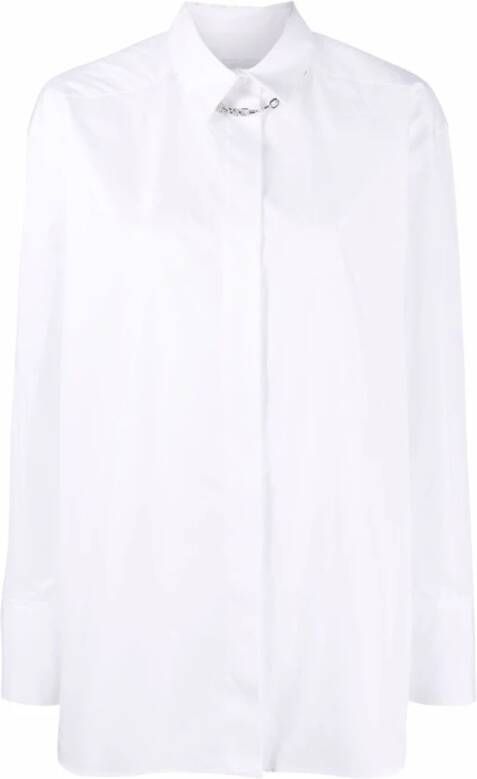 Givenchy Katoenen overhemd met voorste kettingdetail White Dames