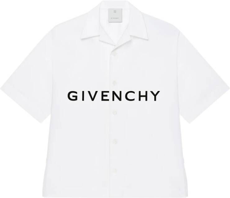 Givenchy Hawaïaanse Kraag Boxy Shirt White Heren