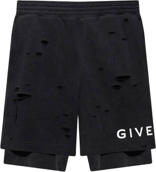 Givenchy Shorts met logo Zwart Heren