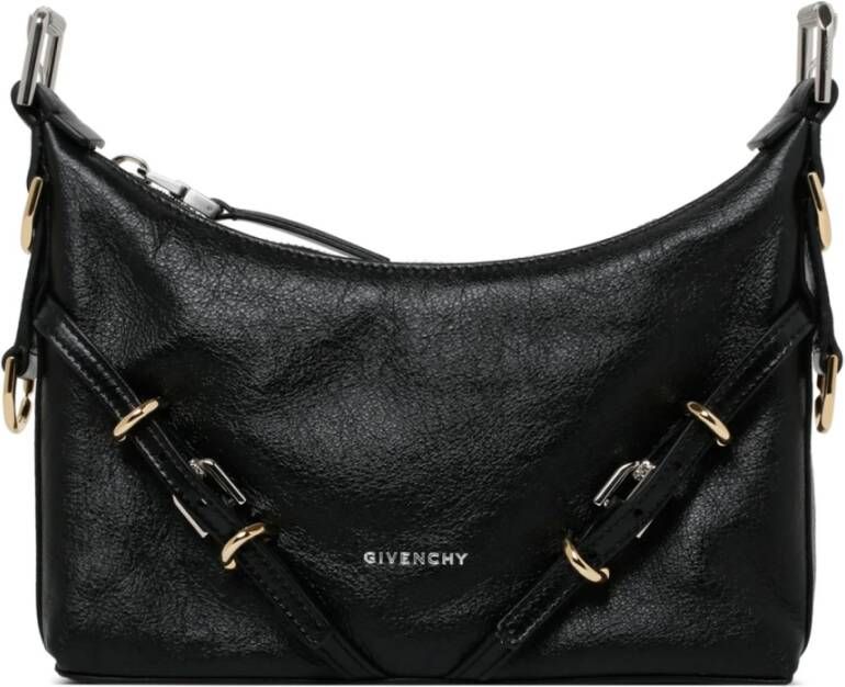 Givenchy Crossbody bags Voyou Mini Grainy Leather Shoulder Bag in zwart