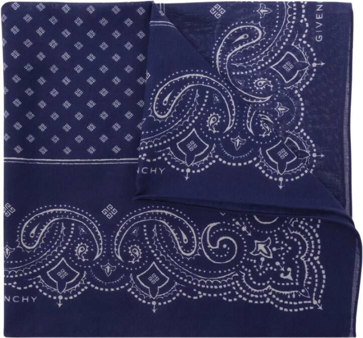 Givenchy Sjaal met afdrukken Blauw Heren