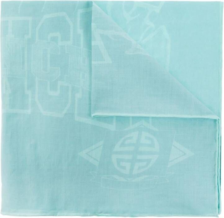 Givenchy Sjaal met logo Blauw Heren