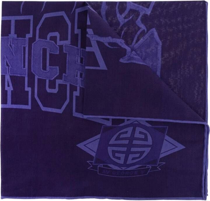Givenchy Sjaal met logo Purple Heren