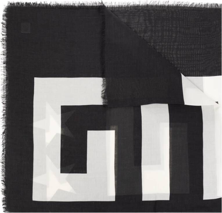 Givenchy Sjaal met logo Zwart Heren