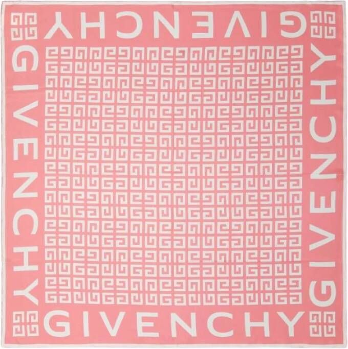 Givenchy Zijden Vierkante Sjaal 4G Pink Dames