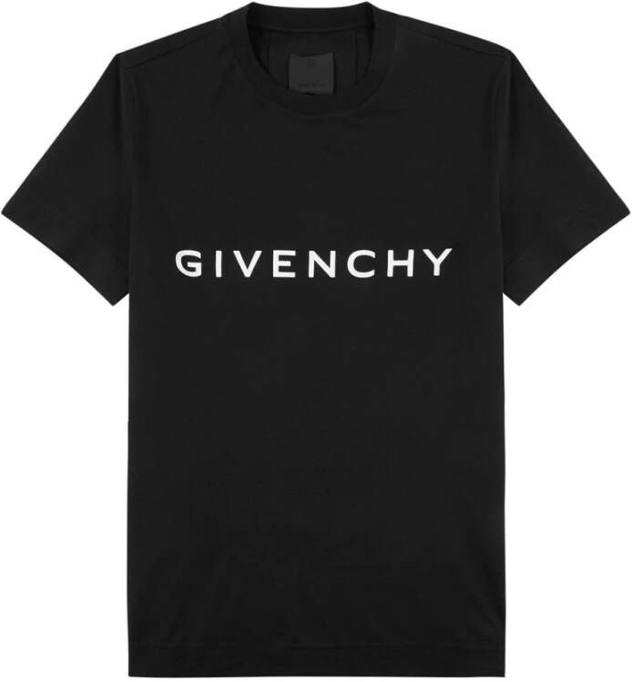 Givenchy Slim Fit Merk T-Shirt voor Heren Zwart Heren