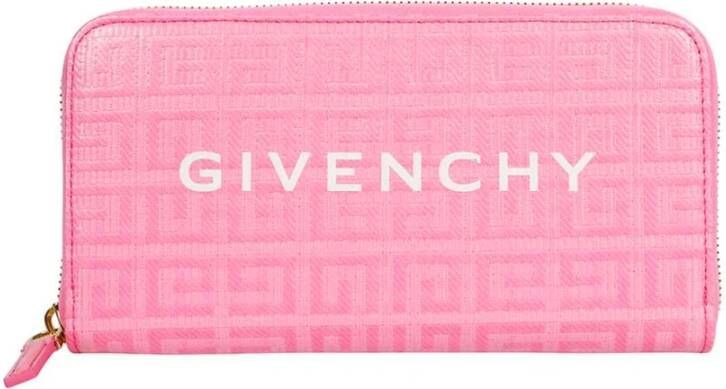Givenchy Stijlvolle All Over Logo Portemonnee Roze Dames