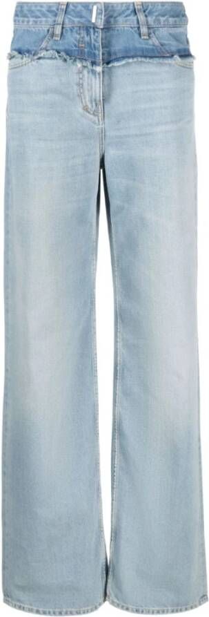 Givenchy Stijlvolle Blauwe Wide Leg Jeans Blauw Dames