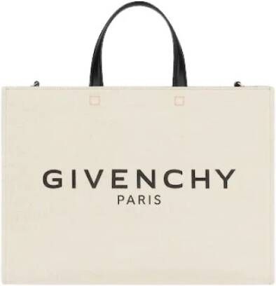 Givenchy Stijlvolle Canvas Tote Tas Beige Dames