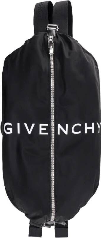 Givenchy Stijlvolle en Functionele Nylon Rugzak met Logo Print Zwart Heren