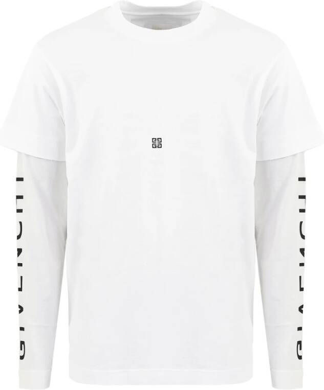 Givenchy Heren Cut & Layer T-Shirt Wit White Heren