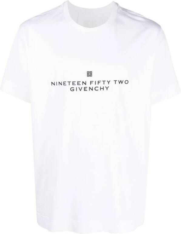 Givenchy Stijlvolle Heren Wit Slogan Print T-shirt White Heren