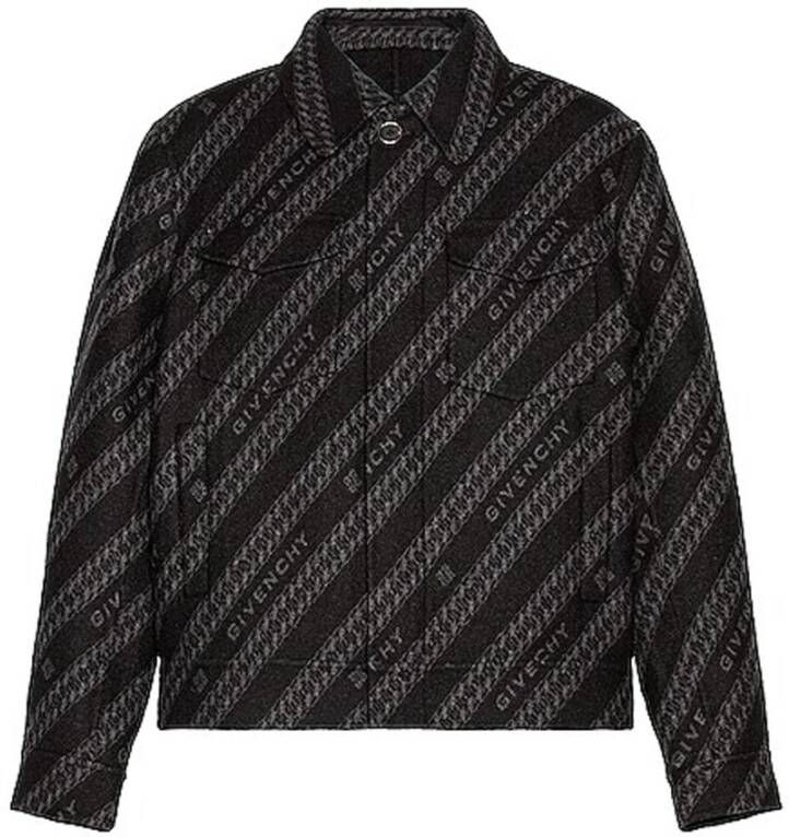 Givenchy Stijlvolle wollen blend jas Zwart Heren