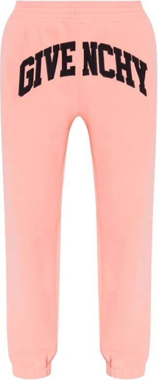Givenchy Sweatpants met logo Roze Heren