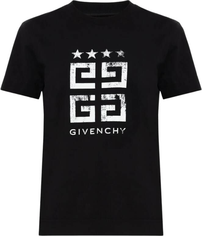 Givenchy T-shirt met logo Zwart Dames