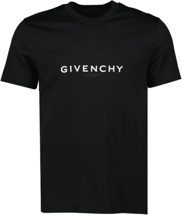 Givenchy Geribbelde Crew-Neck Katoenen T-Shirt Black Heren
