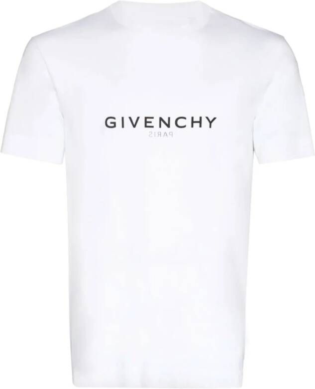 Givenchy T-shirt met omgekeerd logo print Black Heren