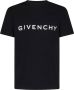 Givenchy Omgekeerd Logo Print Katoenen T-Shirt Black Heren - Thumbnail 1